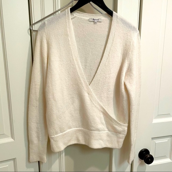 Madewell Sweaters - Madewell crisscross cozy white sweater
